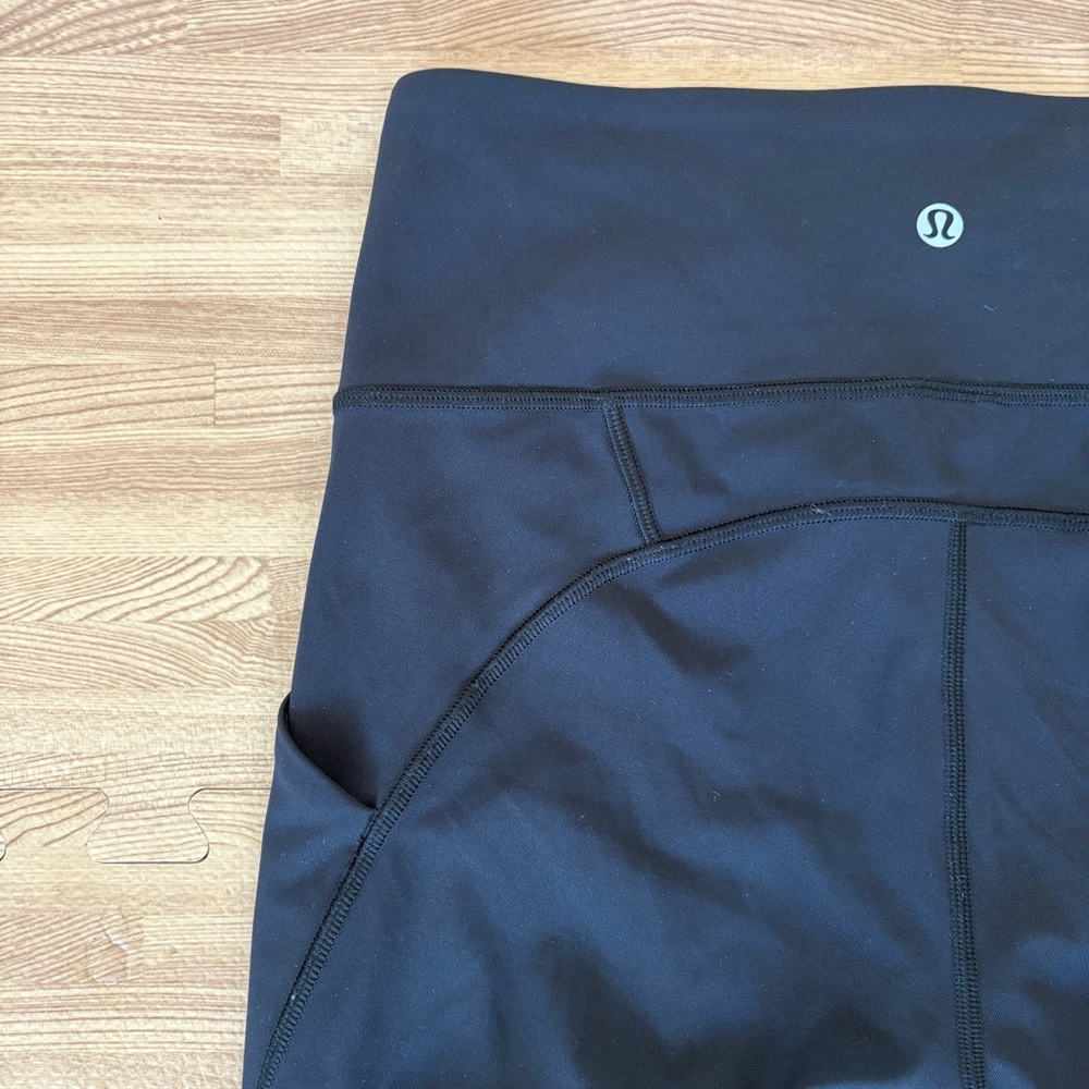 Lululemon Athletica Black Womens Leggings Mesh Yoga Workout Running Size 6 - Picture 8 of 14